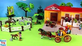 Playmobil Horse Paddock and Wagon Playset Build and Play Fun Toys For Kids