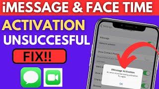 How To Fix iMessage & FaceTime Activation Unsuccessful || Fix iMessage & FaceTime Not Activation