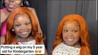 Mom Puts Lace Front On 5 Yr Old for Kindergarten