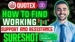 How to Find Working Support and Resistance in Quotex Trading Platform  | God Level Trading