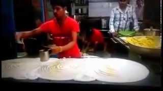 Super fast Big Paper Dosa India, Indian Street Food