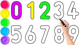 1234567890 || Numbers Drawing Tutorial for kids | 123 for Beginners | 123 | KS ART