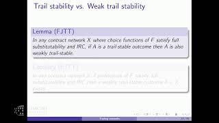 Stability in Tranding Networks
