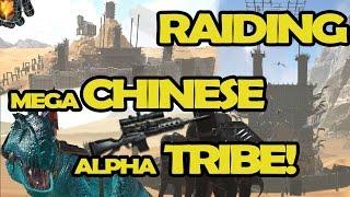RAIDING MEGA CHINESE ALPHA TRIBE! | ARK Official Server