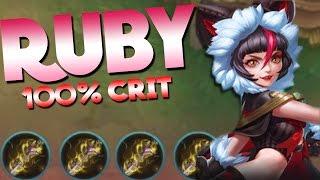 Mobile Legends Ruby 100% CRIT BUILD - (Weird Builds)