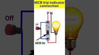 mcb trip Indicator connection | trip Indicator wiring with mcb #shorts #viral #trending #electrical