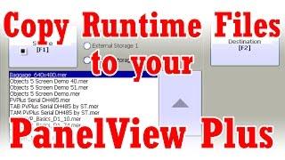 How to copy a runtime to a PanelView Plus