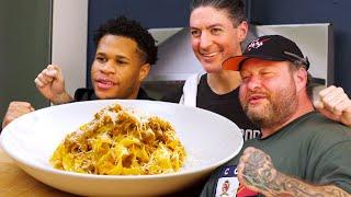 HOMEMADE PASTA 3-WAYS W/ BOXING CHAMP DEVIN HANEY | THE IN STUDIO SHOW