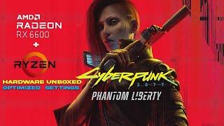 Cyberpunk 2077 : Phantom Liberty | RX 6600 OC + Ryzen 5 3600 | Hardware Unboxed Optimized Settings