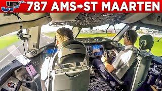 TUI Boeing 787 Cockpit Amsterdam to St Maarten