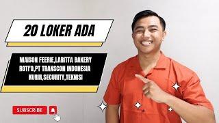 Lowongan Maison Feerie, Laritta Bakery, Roti'O,  PT Transcon Indonesia, Kurir, Security dan Teknisi