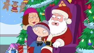 Meg sits on Santa's lap - Family Guy