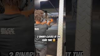 SHOOTING 2 BINARY GLOCK 19s AT THE SSME TIME #switch #gun #arp #funny #comedy #gflex