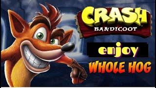 Crash Bandicoot 1 - Whole Hog Gem, 100% Walkthrough - WESGAMES