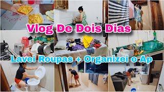 Tinha muita roupa suja  | Vida de dona de casa | Organizando o Ap 