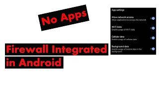 How to Use Android's Integrated Firewall