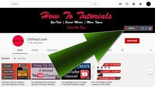 How to Add Social Media Icons Links to Your YouTube Channel Art