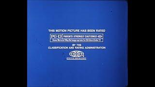 Amblin Entertainment/MPAA Rating Card (PG-13, 1993)
