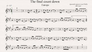 THE FINAL COUNTDOWN:  Bb inst (clarinete, trompeta, saxo soprano/tenor) (partitura con playback)