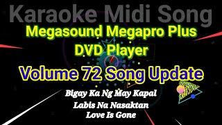 Volume 72 Songlist Megasound Megapro Plus DVD