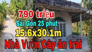 Gồng hết nổi, buộc bán nhà vườn đẹp cây ăn trái giá rẻ 790 triệu hết đất (Đã bán)