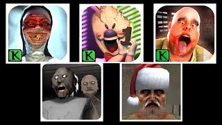 Granny, Evil Santa Claus, Mr.Meat, Ice Scream Neighborhood, Evil Nun, Horror Game Opening Scene