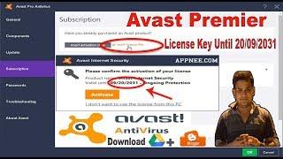 Avast Premier 2019 License Key Till 20/09/2031 [100% working License File]️