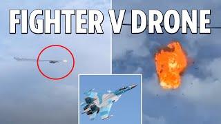 Russia has to use £50m Sukhoi Su-30 jet against Ukrainian drone wave as Putin defences stretched