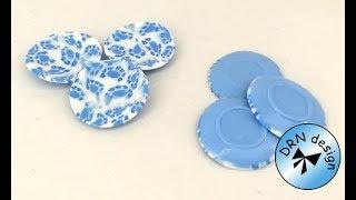 Polymer Clay Miniature - Making Decorated Plates