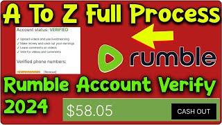 Rumble Account Verification A to Z Full Process In 2024
