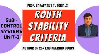 ROUTH STABILITY CRITERIA