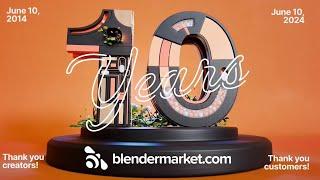 Blender Market's 10th Birthday | Free Blender Addons for 10 Days