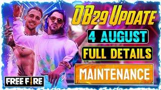 Free Fire OB29 Update Full Details | 4 August New Update Free Fire | Free Fire New Update