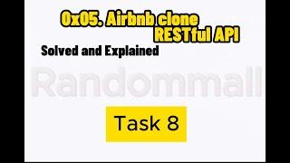 ( TASK 8 ) 0x05. AirBnB clone - RESTful API