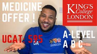Medicine offer with a 595 UCAT score | King's College London medical school