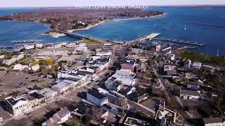 Aerial of Sag Harbor Village, NY Easter 2020 Hamptons Drone- Joanna L Steidle