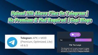 [Tamil] How to Upload 2Gb Above Files On Telegram | Gopi Blogs