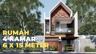 RUMAH INDUSTRIAL 6X15 METER 4 KAMAR TIDUR & MUSHOLAH