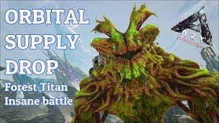 Ark Extinction DLC: ORBITAL SUPPLY DROP Defence with Forest Titan - Insane battle