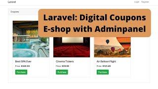 Laravel Demo: Digital Coupons E-Shop with QuickAdminPanel