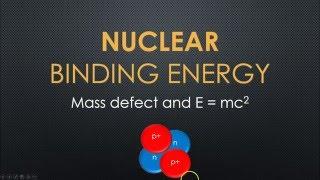 Nuclear Binding Energy tutorial (Post 16 physics)