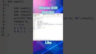 Bitwise XOR operator in C Language