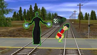 Potty Man Stops The High-speed Train In Indian Railway  - Cartoon Animation