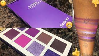 Crayon Case ‘Purple’ Notepad Mini Eyeshadow Palette  - LIVE SWATCHES | WOC