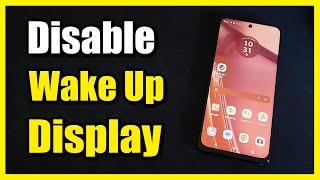 How to Disable Motorola Phone Wake Up Always on Display by Moving (Easy Tutorial)