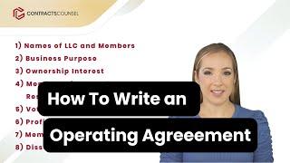 How To Write an Operating Agreement [8 Steps to Follow]