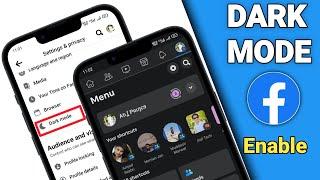 How to enable dark mode on facebook | Facebook me dark mode kaise on kare | fb dark mode