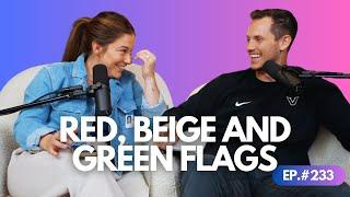 red, beige and green flags in relationships