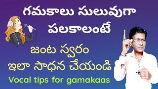 Jhanta swaras practice tips for gamakas॥vocal exercise॥carnatic music lesson for beginners in Telugu