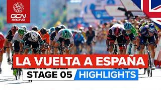 La Vuelta 2021 Stage 5 Highlights | A Close Sprint, A Big Crash, And A New Rider In Red!